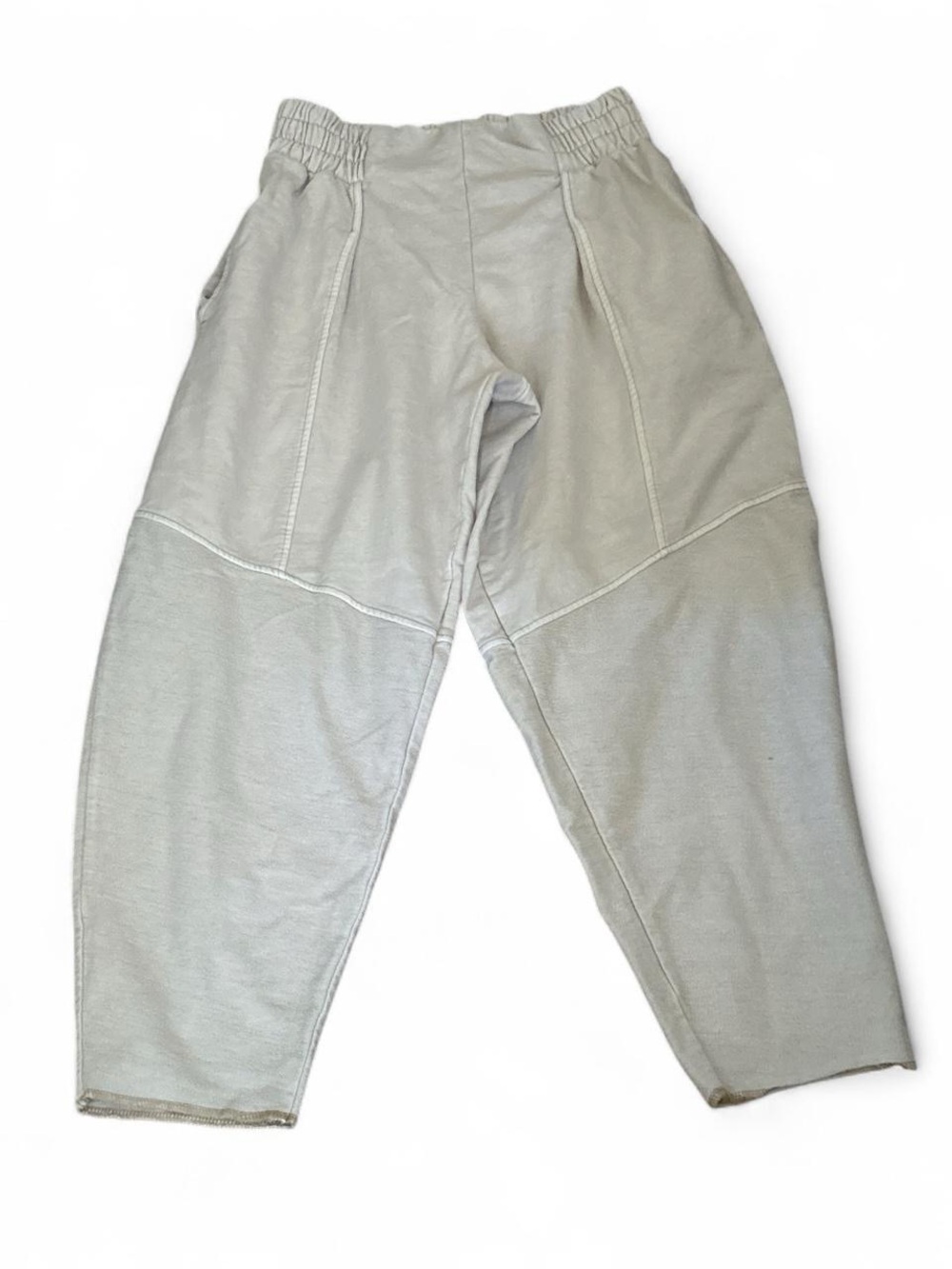 Out From Under Patchwork Cream Colored Sweatpants